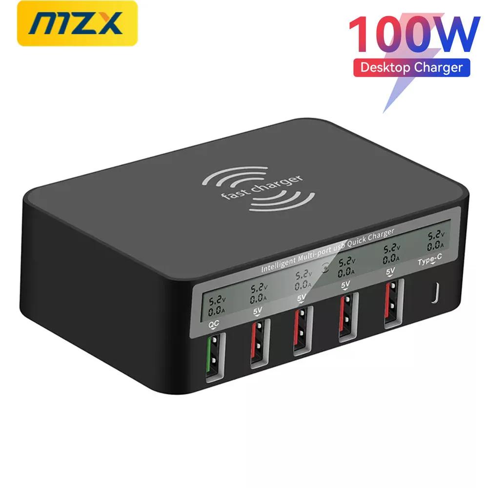 MZX    CŸ USB A PD   Qi 10W ޴   ̼,  , 100W, 40W